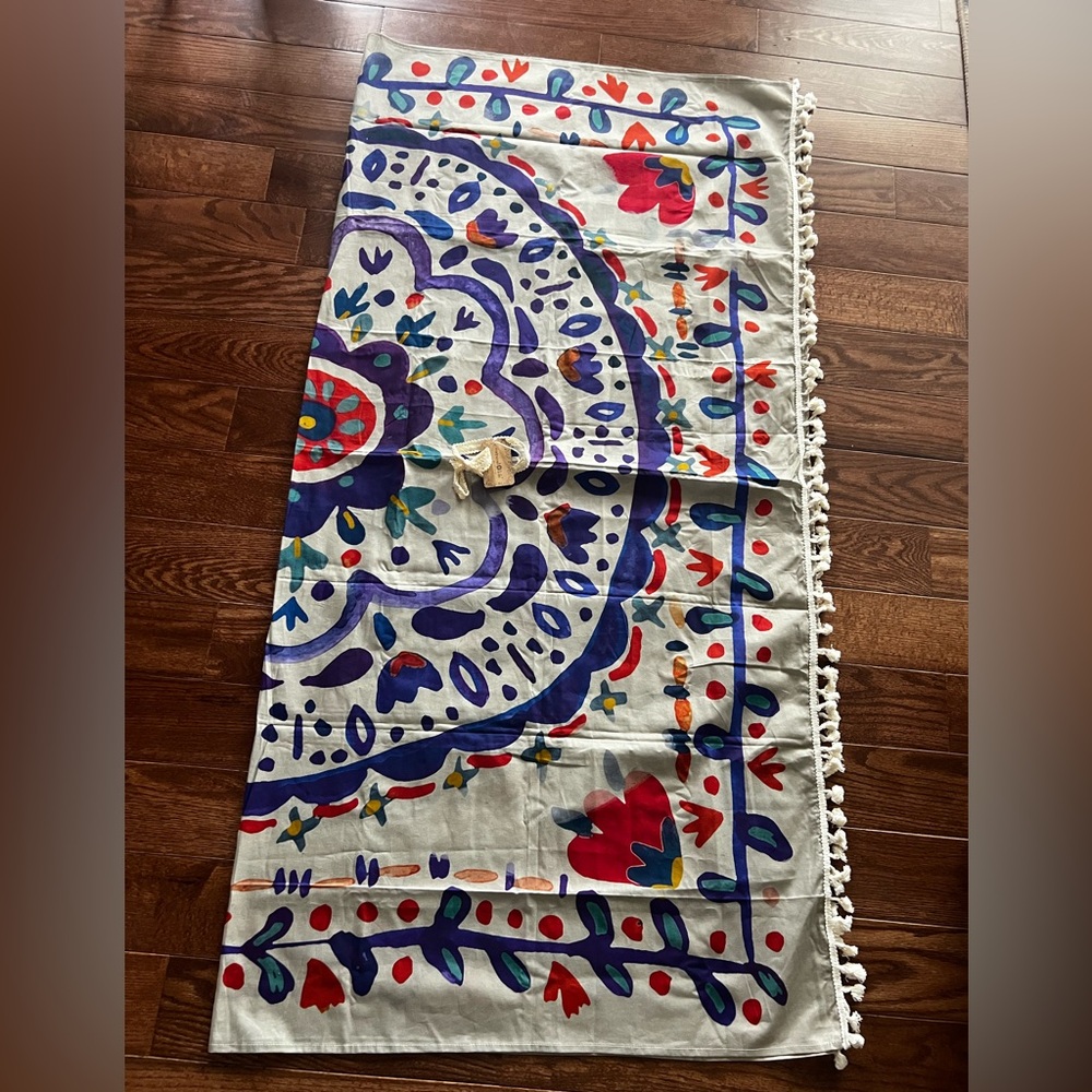 NATURAL LIFE Multicolor Tapestry with Fringe